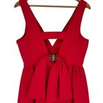 Sachin + Babi Katrina Gown Cherry Red size 6 Bow Embellished Back Formal Event Photo 5