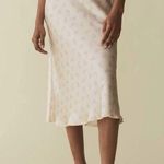 Doen silk satin pink cream Floral Skirt Size M Photo 0