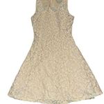 Ginger G Elegant Cream Floral Lace Dress Photo 0