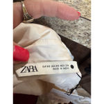 ZARA  Beige Viscose Button Down Shirt with Gold Chain XS Photo 7