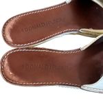 Donald Pliner Y2K VTG. WHITE LEATHER BUCKLE JEWELED SLIDES FLATS SZ. 6.5 Photo 4