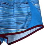 Nike Shorts Womens M Blue Abstract Athletic Running Athleisure Dolphin Hem Photo 1