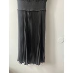 Nanette Lepore  Black Mock Neck Pleated Sleeveless Black Dress Photo 5