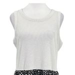 Vera Wang SIMPLY VERA By  Ruffle Bottom Ribbed Top Black White Maxi Dress Size L Photo 4