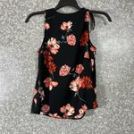14th & Union Black & Pink Floral Sleeveless Blouse - Size 8 - Shoulder Tie Top Photo 6