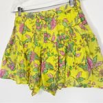 Sundry  Floral Yellow Multi Color Printed Shorts Flowy Size Medium Cotton Photo 3