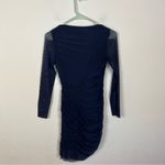 Opening Ceremony  Navy Blue Mesh Ruched Mini Dress Photo 5