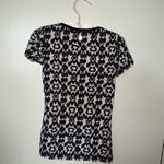 Lululemon Athletica Black and White Fitted Graphic Short Sleeve Tee Photo 1