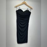 Paule Ka Black Strapless Bodycon Cocktail Party Dress Size 10 Black Photo 5