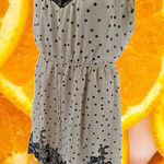 Maurice's  White with Black Lace Sleeveless‎ Mini Dress Size M Photo 0