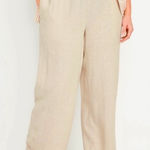 Old Navy  Wide Leg Linen Blend‎ Pants NWT High Rise Photo 0