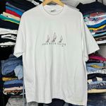 Jerzees Vintage Long Beach Island White Shirt Sleeve T-shirt Sz. XL Photo 0