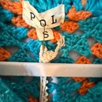 POL NWT  Colorful Crochet Cowl Sweater Photo 7