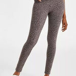 Style & Co . Gray Leopard Print High Rise Leggings Women’s Large Macy’s Exclusive Photo 0