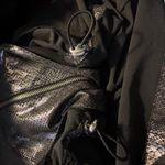 Chico's Chico’s Zenergy Size 2 Merallic Shiny Snake Print Jacket Coat Large Silve Photo 5