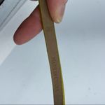 Mustard Yellow Faux Patent Leather Skinny Belt M Photo 3