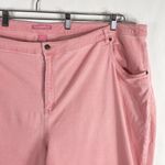 Woman Within  Plus Size 32W Capri Jeans Light Pink High Rise Natural Fit‎ 1133 Photo 3