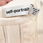 Self Portrait NWOT Scallop-Detail Mid-Length Pleated Dress Cream sz 2 Photo 11