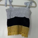 ZARA  smocked and crochet Top size small Photo 0