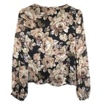 Saltwater Luxe ANTHROPOLOGIE  Women’s Kaitlyn Brown Floral Top Photo 5