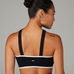 Savage X Fenty Lit Leisure bralette cropped top criss cross strappy knit square Black Photo 2