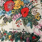 Gucci Rare Vintage Paolo  Silk Floral Scarf 90cm Square Photo 1