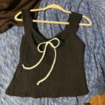Marshalls black crop tank with white bow  Photo 0