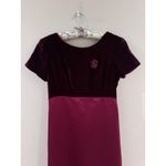 Vintage Y2K Cachet Burgundy Velvet Satin Dress Size 10 USA Romantic Gothic Red Photo 1