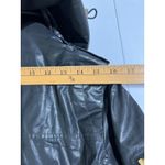 SAM New York Black Coated Cotton Puffer Parka Fur Trim Hood Jacket XS Cozy Luxe Photo 11