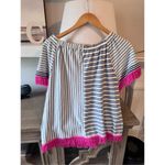APNY Fringe Multi Stripe Sweater Size Small Blue Size M Photo 5