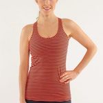 Lululemon Cool Racerback Tank in Classic Stripe - Luon Light - Orange and Black Photo 0