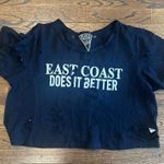 Urban Outfitters BLACK MOON  Distressed Cropped T-Shirt Size Large u0773 Photo 1