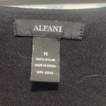 Alfani snakeskin bedazzled mesh top with lining and bell sleeves size medium. Photo 3