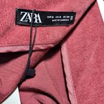 ZARA NWT  Corduroy Draped Ruched Mini Skirt in Dark Mauve Photo 4