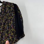 Free People Women's Meet Virginia Flora V-Neck Short Sleeve Romper Black Size 4 Photo 8