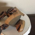 Mtng spectacular wood sandals cloth tie‎ heels 36 Size 5 Photo 1