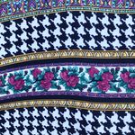 Vintage 80s 90s Breli Originals Striped Floral Houndstooth Secretary Dress Multi Size 14 Photo 5