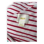 Maeve Anthropologie Marketa Red Cream Striped One Shoulder Shift Dress size S Photo 6