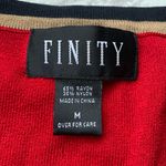 Red black gold trim short sleeve Crewneck sweater Size M Photo 5