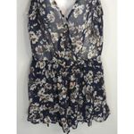 ASTR Navy Floral Sleeveless Romper Womens M V-Neck Summer Weekend Playsuit Photo 3
