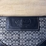Coach Signature Black Gray C Monogram Logo Pouch Classic Vintage Wristlet Bag Photo 2