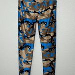 Gold Sheep NWOT  Brown and Blue Camo Leggings size S Photo 4