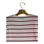 J.Crew  Shirt‎ Women Small White Red Striped Embroidered Heart Collector Tee Photo 5