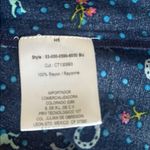 Roper Western Riding Horse Blouse Pearl Snap Navy Blue Patterned Women's Top L Size L Photo 7