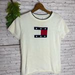 Tommy Hilfiger Vintage Y2K Flag Cotton Short Sleeve Sweater Top Photo 1