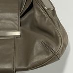 Banana Republic  Leather Top Handle Magnetic Closure Hobo Bag Gray taupe color Photo 1