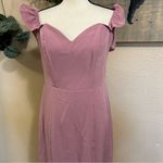 WAYF  Dusty Rose Cold Shoulder Ruffle Gown | Size Large Photo 10