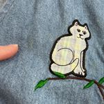 Vintage Two Twenty Cat Embroidered Denim Jumper Dress Blue Size undefined Photo 5
