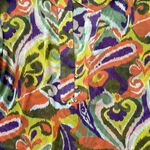 ZARA  Women’s Multicolor Boho Pajama Style Sheer Button Down Blouse Size Large Photo 2