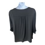 Premise Studio  Black Gold Eyelet Vneck Blouse Plus Size 2X Pullover 3/4-Sleeve Photo 4
